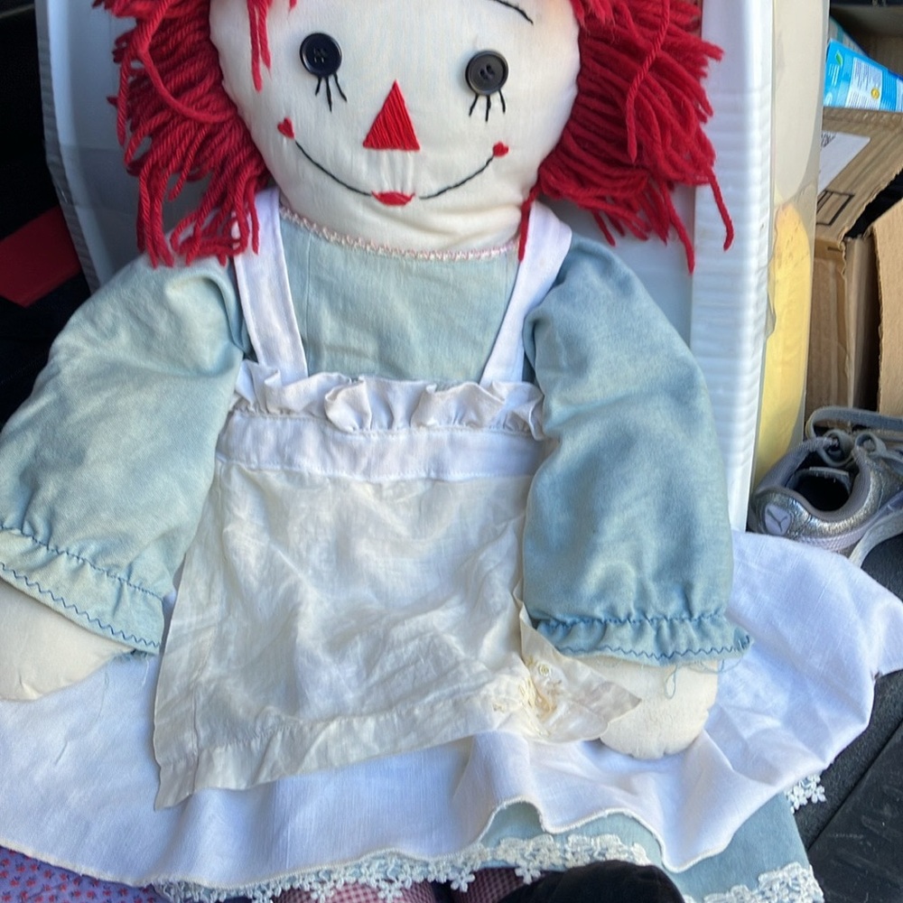 Large Raggedy Ann Doll. Handmade. Vintage.